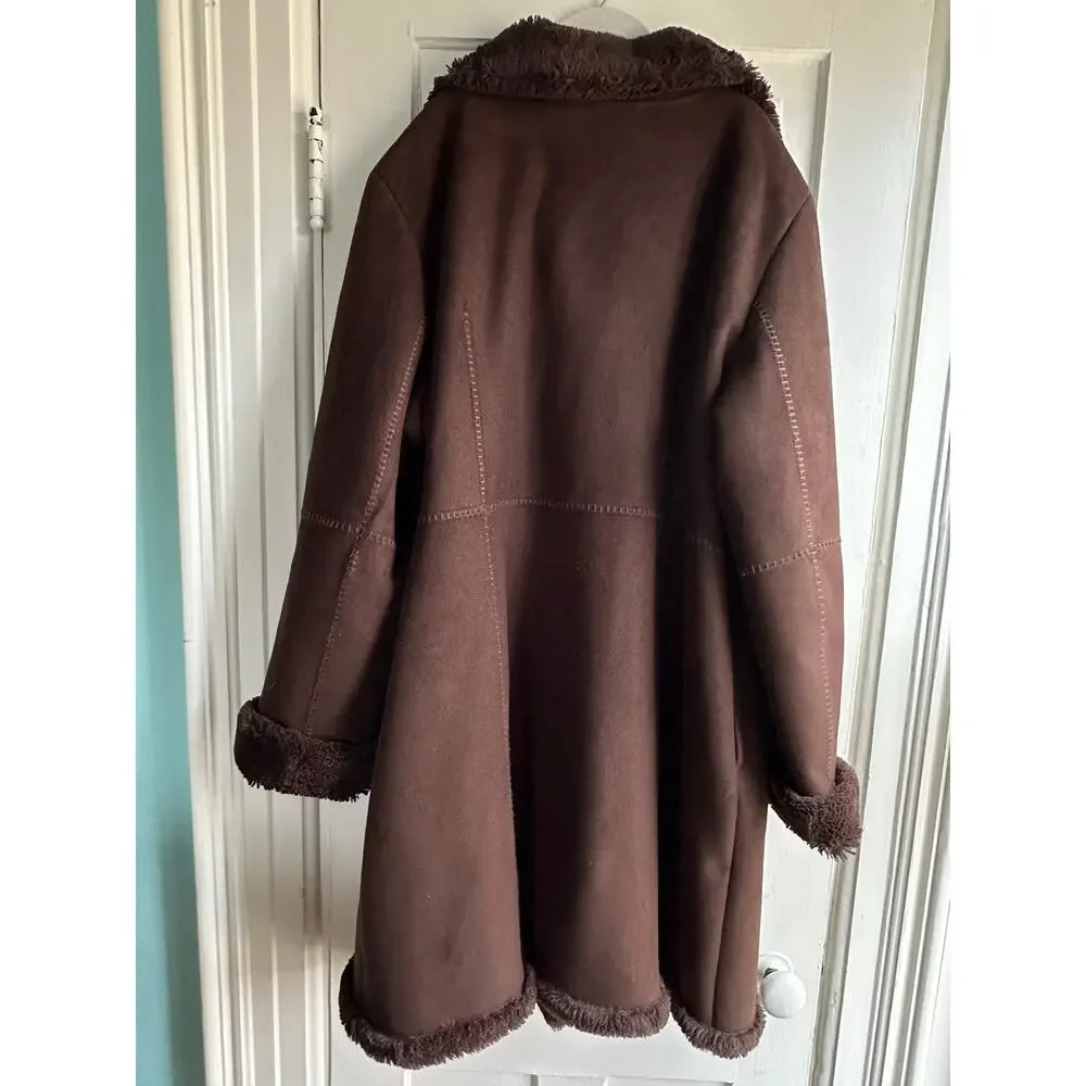 Vintage Jones New York Faux Suede Penny Lane Coat - Picture 6 of 8